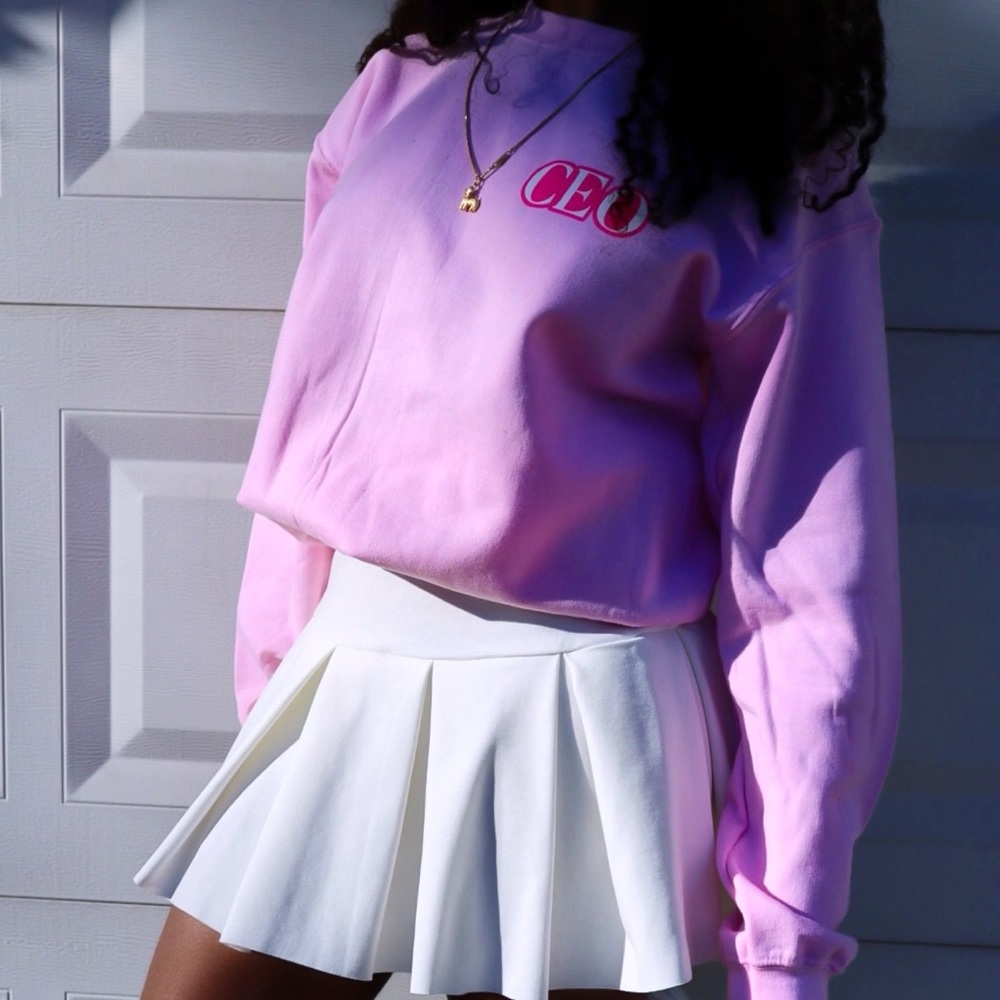 White tennis skirt
